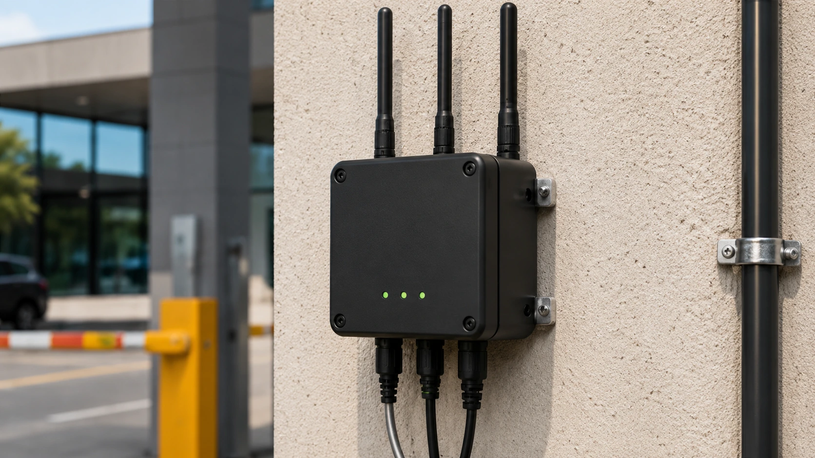 Professionally installed IoT gateway and connected business hardware